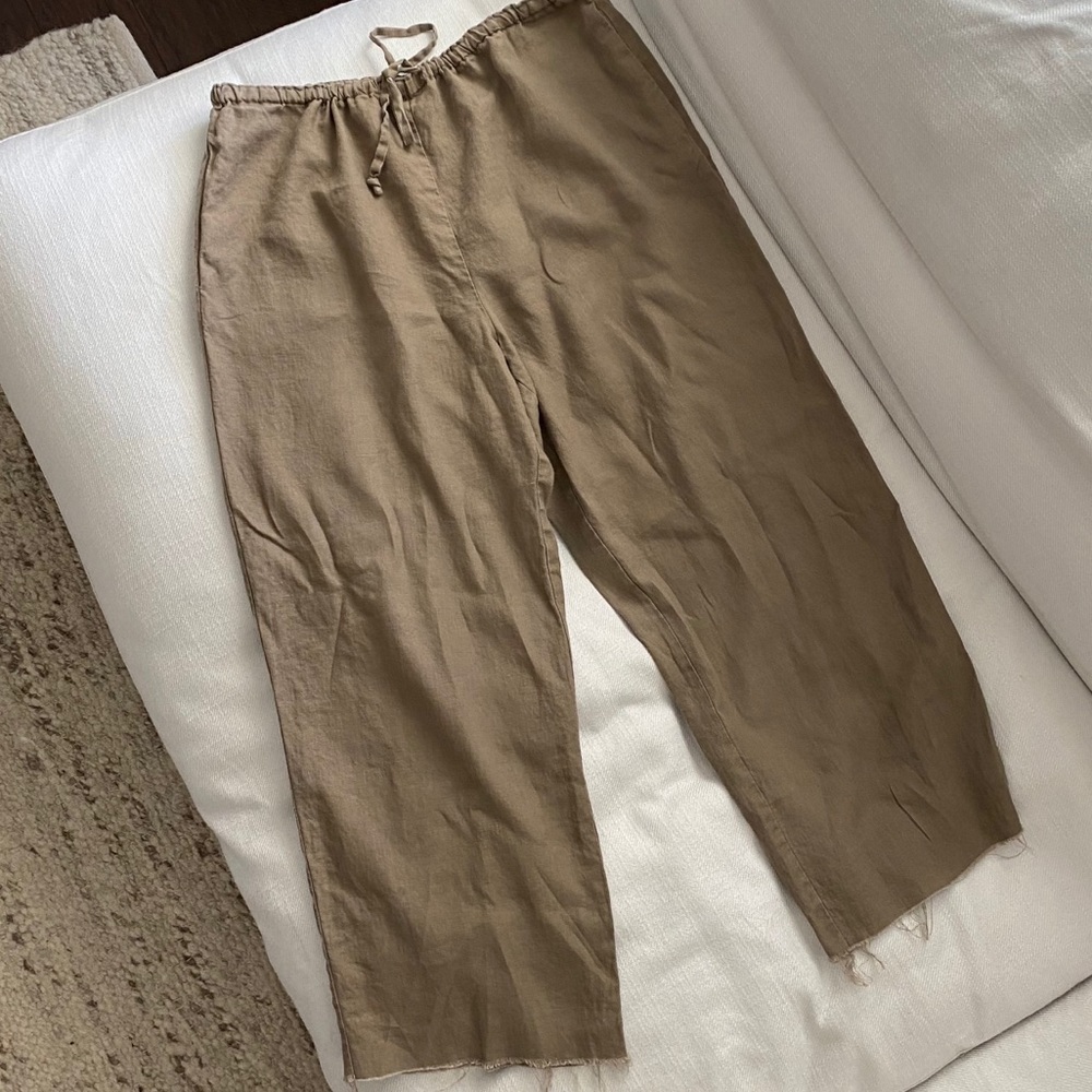 Closet Closing Today!: Milk Folk Drawstring Linen Pants, PRICE FIRM - Picture 2 of 5